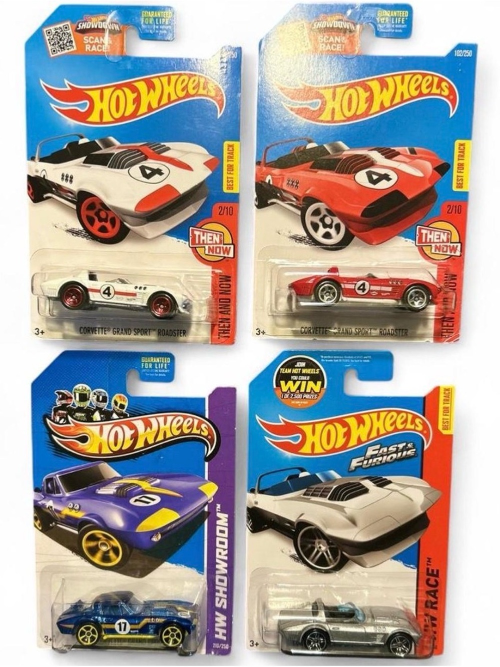 Hot Wheels Corvette Grand Sport Roadster Collection set of 4 cars